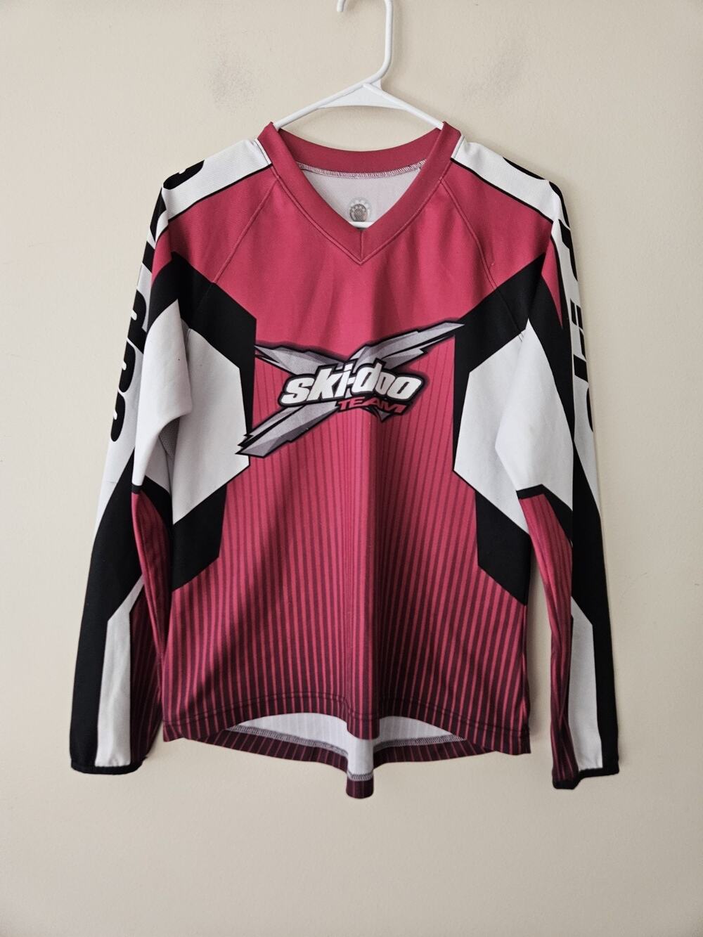 Ski-Doo Team Jersey Shirt Top Long Sleeve Pullover Red Medium